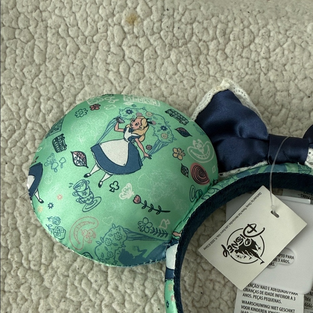 Disney Mint and Navy Alice Ears Headband - Picture 3 of 7